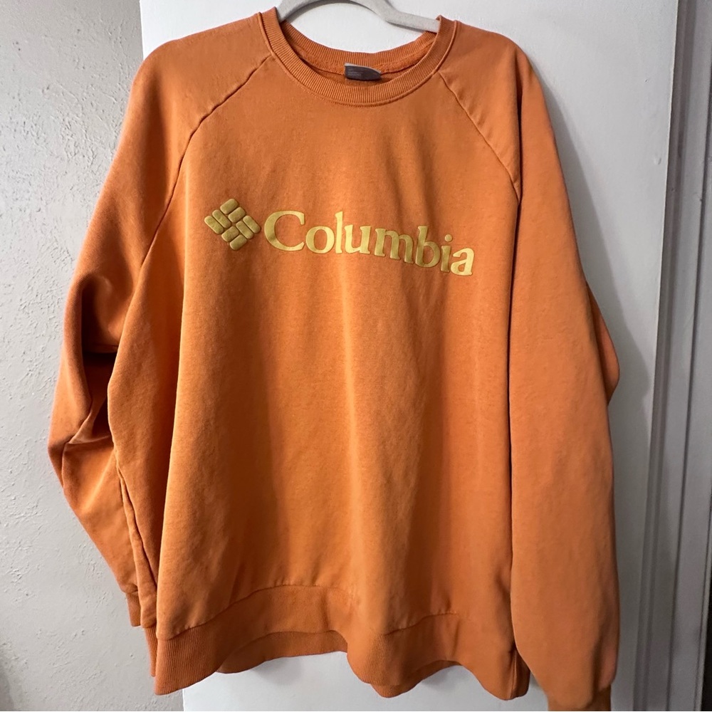 Columbia Men's Orange Lightweight Sweatshirt Size XXL